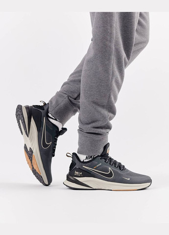 Темно-серые демисезонные кроссовки мужские, вьетнам Nike Zoom Pegasus Dark Grey