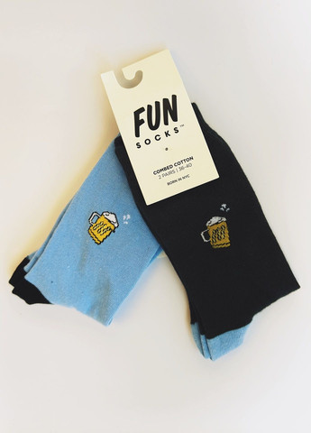 Комбинированные носки 2 пары fun socks рисунки (349834642)