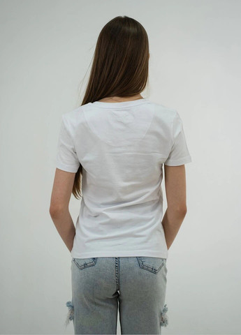 Белая летняя футболка женская летняя с рисунком с коротким рукавом Dior