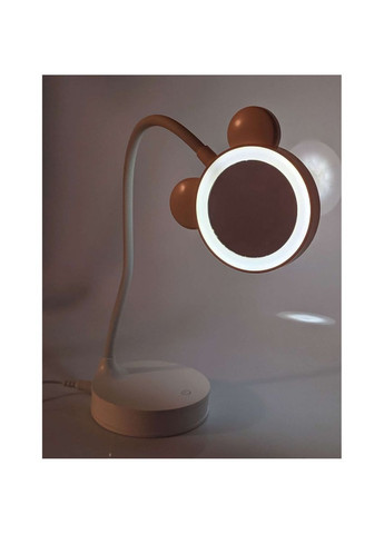 Дзеркало настільне з LED підсвічуванням на акумуляторі біле (29х10х10 см) No Brand (316717790)