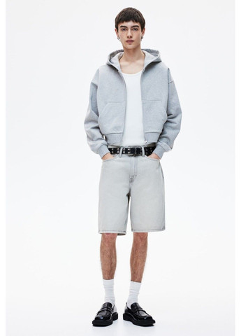 Чоловічі джинсові шорти Relaxed Fit (58439) W31 Світло-сірі H&M (338628762)