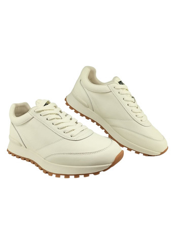Білі всесезонні жіночі кросівки молочні білі шкіряні l-13-2r 23 см (р) Lonza