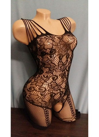 Боди-Сетка No Brand чёрный откровенный