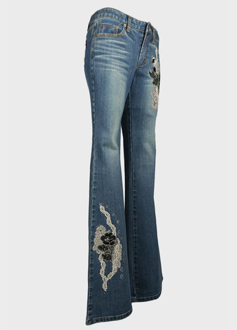 Женские винтажные клешеные джинсы S-1470 Синий Tantra - (272797650)