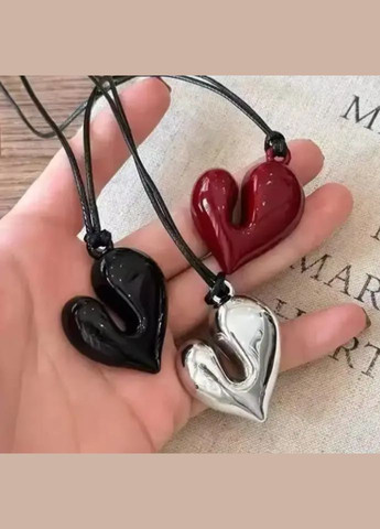 Стильна підвіска з сердечком на шнурочку, кольє з сердечком на шнурку, кулон з серденьком, підвіска, ланцюжок Fashion Jewelry (339102905)