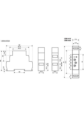 Багатофункціональне реле часу CRM-91H UNI AC/DC 12-240V 2470001 ETI (340535017)