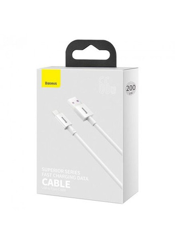 Кабель Superior Series Fast Charging Data Cable USB to Type-C 66W 2m White Baseus (297453802)