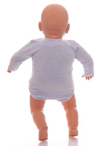 Боди с длинным рукавом для мальчика велюр голубой люблю маму MiniPapi 62 см (30021) BABYKROHA (297200944)