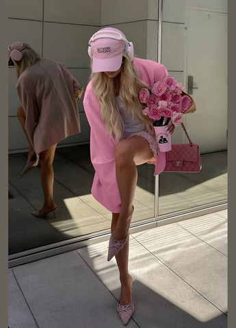 Розовый женский женский пиджак FINO Mode однотонный - демисезонный