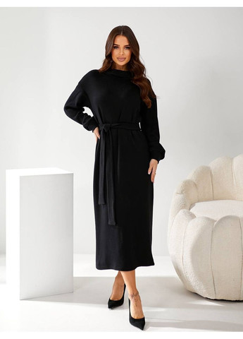 Чорна святковий, вечірня, ділова, кежуал жіноча сукня з ангори Style Point однотонна