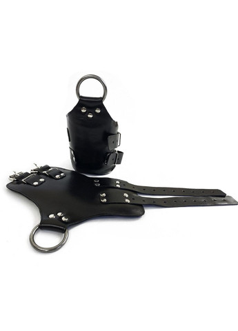 Манжети для підвішування за руки Kinky Hand Cuffs For Suspension з натуральної шкіри, колір чорний SO5183 No Brand (303903191)