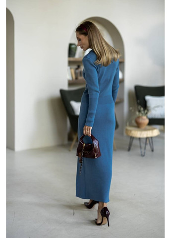 Синя повсякденний сукня жіноча KaraMix однотонна