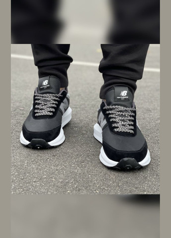 Черно-белые демисезонные удобные мужские кроссовки No Brand