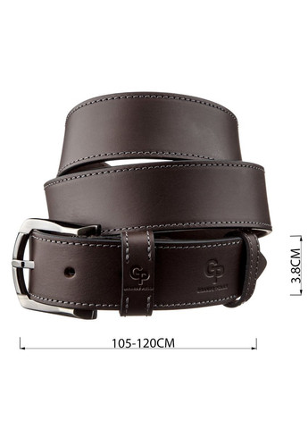 Ремень мужской 11158 джинсовый Коричневый Grande Pelle (337353305)