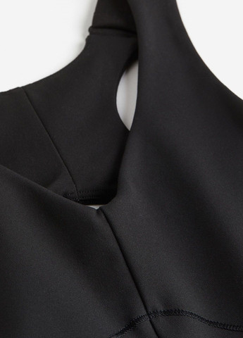 Комбинезон H&M однотонный чёрный спортивный