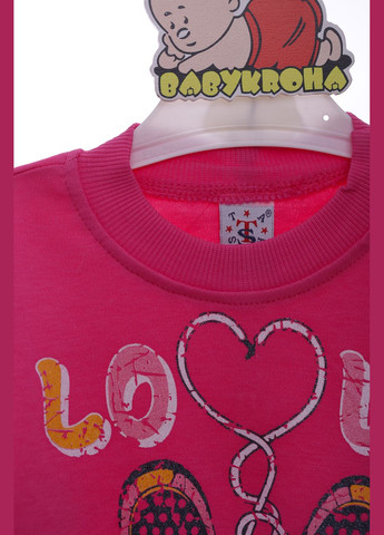 Костюм з довгим рукавом для дівчинки трикотажний Love рожевий 86 см (36727) BABYKROHA (297199529)