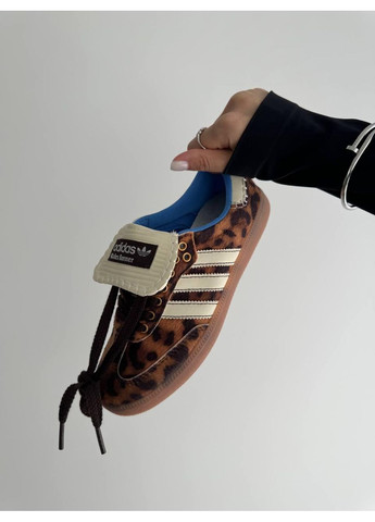 Белые демисезонные кроссовки мужские adidas samba x walles bonner leopard адидас самба No Brand