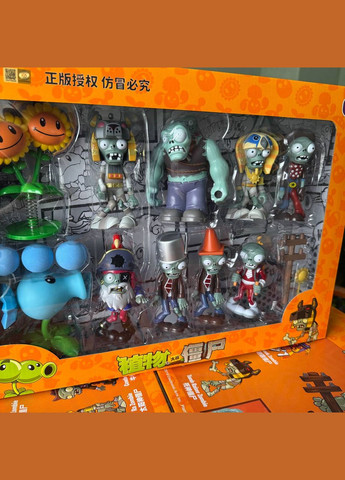 Большой детский набор фигурок Plants vs Zombie фигурки Растения против зомби Босс фараон Diy (314999198)