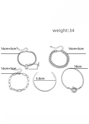 Набор браслетов на руку "Tenderness", 5 шт, 16-18 см Анна Ясеницька (307260301)