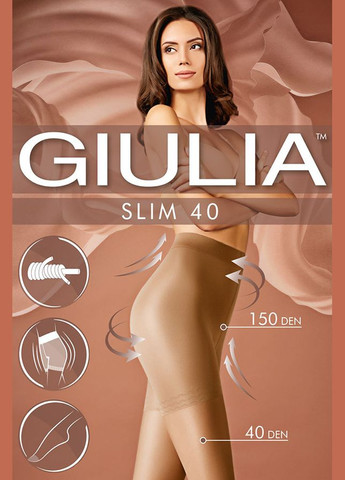 Колготки з корегуючими шортиками SLIM 40 den (nero-5) Giulia (285738739)