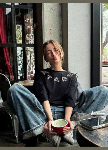 Стильная женская футболка с принтом No Brand - (325417871)