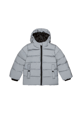 Серая демисезонная зимняя куртка светоотражающая для мальчика 378611 Lupilu