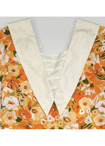 Помаранчева сукня з к/р H&M з квітковим принтом