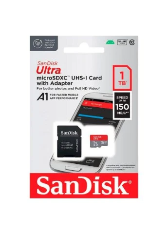 Карта памяти 1TB microSDXC class 10 UHS-I Ultra (SDSQUAC-1T00-GN6MA) SanDisk (397322014)