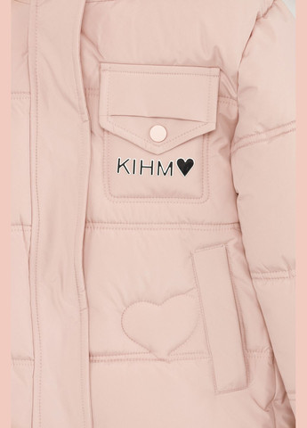 Светло-розовая зимняя куртка для девочки цвет пудровый цб-00254750 YICHENG