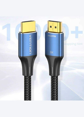 Кабель Cotton Braided HDMI-A Male to Male HD v2.1 Cable 8K 5M Blue Aluminum Alloy Type () Vention ALGLJ (340277716)