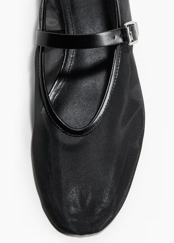 Жіночі балетки H&M | чорні однотонні текстиль (302671992)