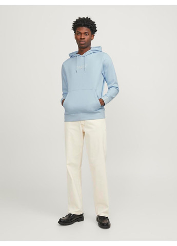 Худи флис,светло-голубой с принтом,JACK&JONES Jack & Jones (368158334)