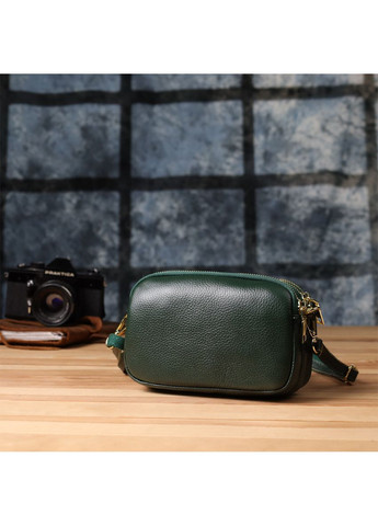 Практична шкіряна сумка на три відділення для жінок 22893 Vintage (350199040)