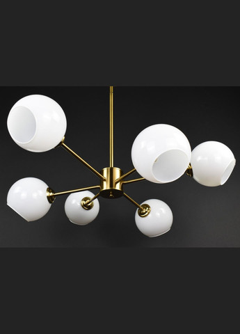 Люстра потолочная на 6 лампочек 27826 Латунь 24-59х80х80 см. Sunnysky (364492934)