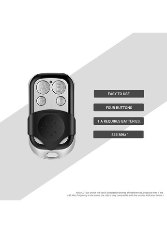 Набір HD-Line 2X: 2 пульти сигналізації для гаражних воріт 433 МГц, сріблястий No Brand (300657730)