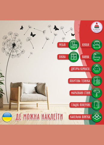 Вінілова інтер'єрна на стіну, шпалери та інші поверхні "Маленькі динозаври" з 120х80 Кавун наклейка (316189460)