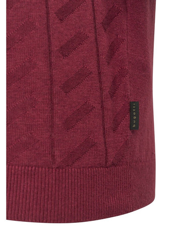 Бордовая футболка-мужское поло бордовый для мужчин Bugatti однотонная