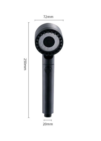 Воронка для душа массажная с 3 режимами давления водосберегающая. No Brand (302242186)