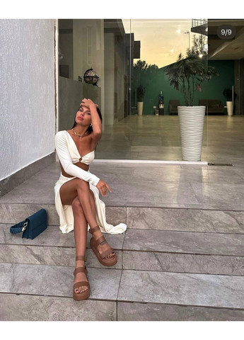 Жіночний костюм з топом на одне плече та спідницею з розрізом Україна (350669503)