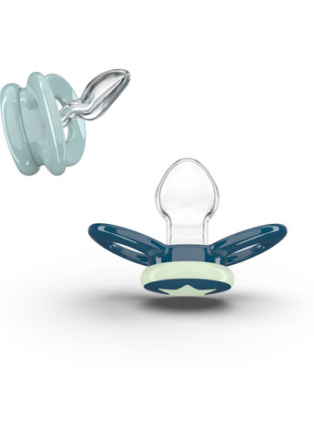 Пустышка ортодонтическая, для мальчика, с 6 месяцев, 2 шт Dentistar 3960003 (366472267)