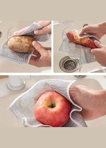 Набір 5шт металізованих серветок для миття посуду та овочів вузлова серветка-скребок China (323158499)