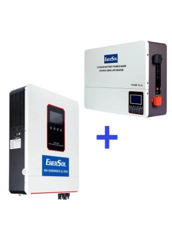 Гібридний інвертор EHI-SUNONECO6.2KW+EB-SK-51.2V100Ah EnerSol (341306487)