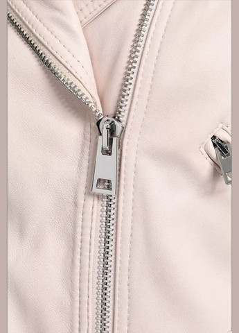 Пудрова демісезонна люкс шкіряна куртка 36 розмір косуха Maje косуха