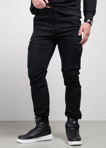Черные кэжуал демисезонные карго брюки Power