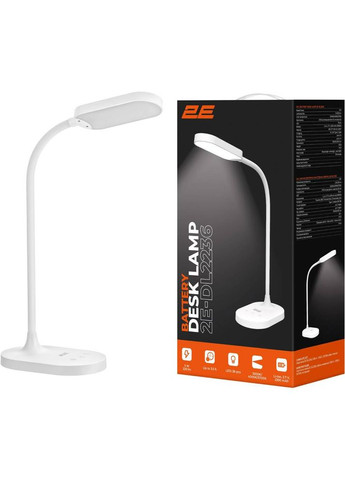 Настільна лампа 9Вт 2200мАг USB-С без БП White (-DL2236) 2E (370709843)