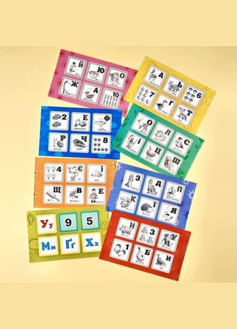 Настільна гра Лото "Абетка і цифри" (ПСД250) PSD250, 48 фішок Ubumblebees (367963464)