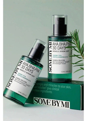 Сироватка для проблемної шкіри з кислотами AHA BHA PHA 30 Days Miracle Serum 50 мл Some By Mi (362191511)