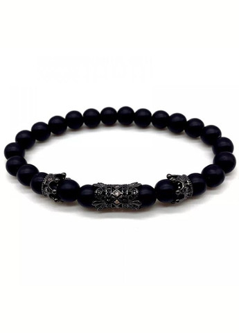 Чоловічі браслети з натурального каміння, комплект Black Panther з агату, чорні. No Brand (328251208)