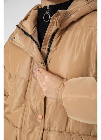 Бежевая демисезонная куртка женская демисезонная с поясом Ager 207R005