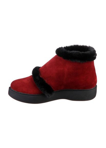 Зимние бордовые замшевые ботинки с опушкой для женщин и девушек зима 36 (051515bop) Vm-Villomi
